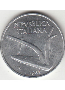 1965 Lire 10 Spiga Circolata Italia